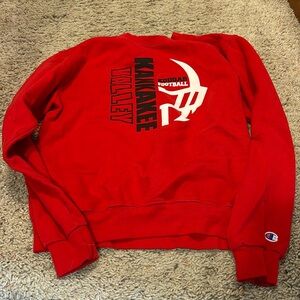 Red Football Champion Crewneck Sweatshirt Size Medium